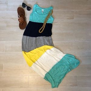 Colorblock Maxi Dress